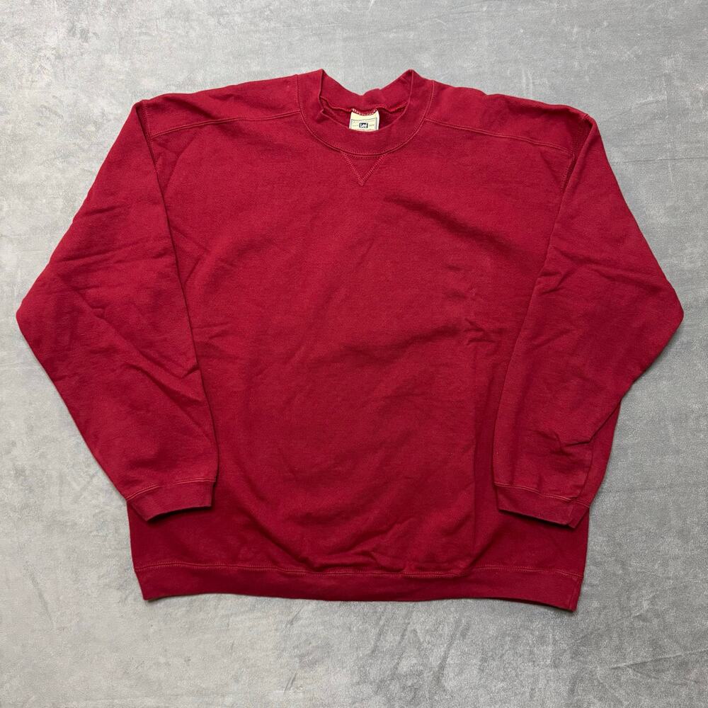 Lee Red Premium Cotton Crewneck Sweater Size 2XL